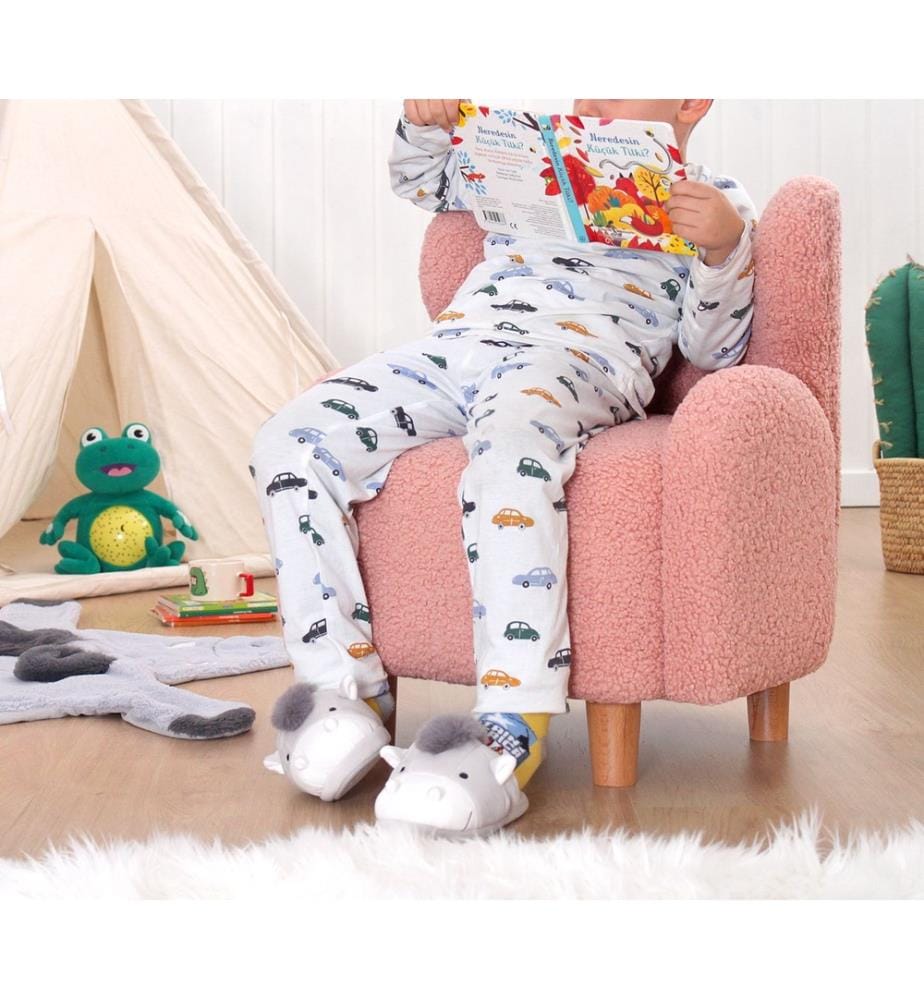 Juano Teddy children's Wing chair - Pink