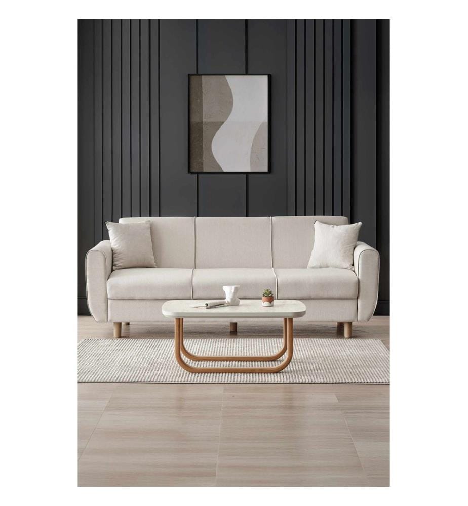Flavia 3-Sitzer-Schlafsofa - Beige