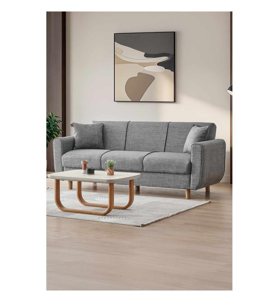 Flavia 3-Sitzer-Schlafsofa - Grau