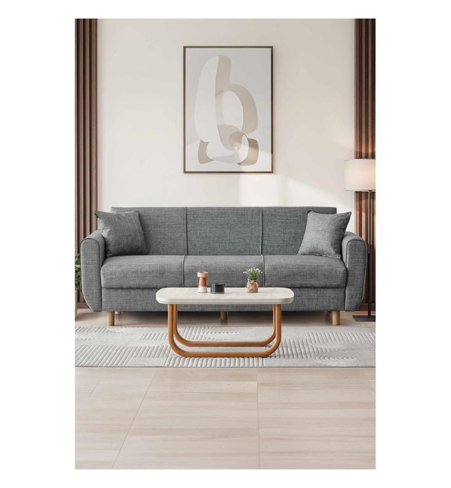 Flavia 3-Sitzer-Schlafsofa - Grau