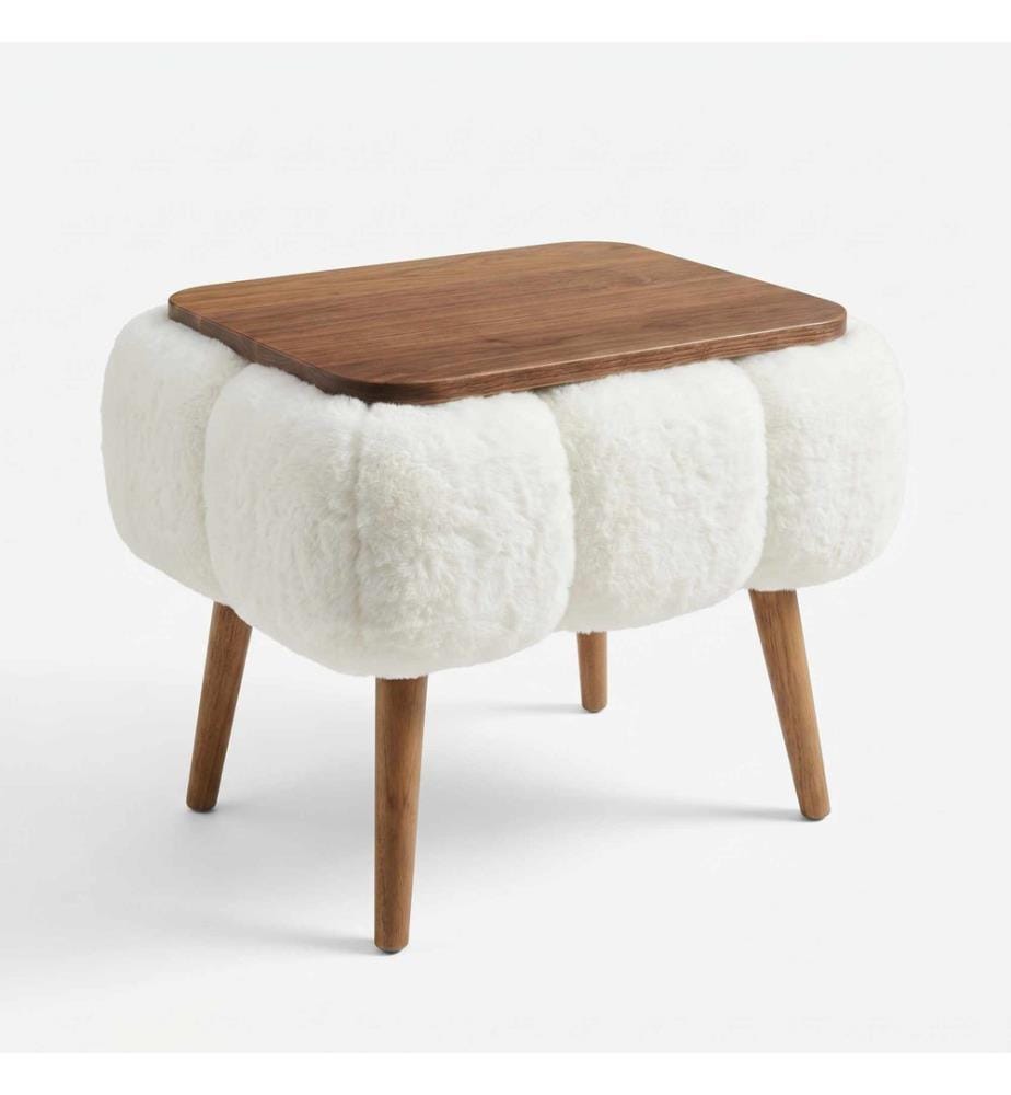 Table d'appoint Papatya - Blanc