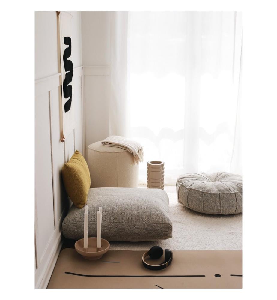 Cushion, Grey, Fabric: 100% Teddy