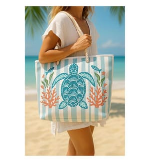 Strandtasche, 100 % Polyester, mehrfarbig