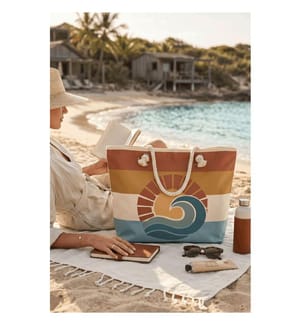 Strandtasche, 100 % Polyester, mehrfarbig