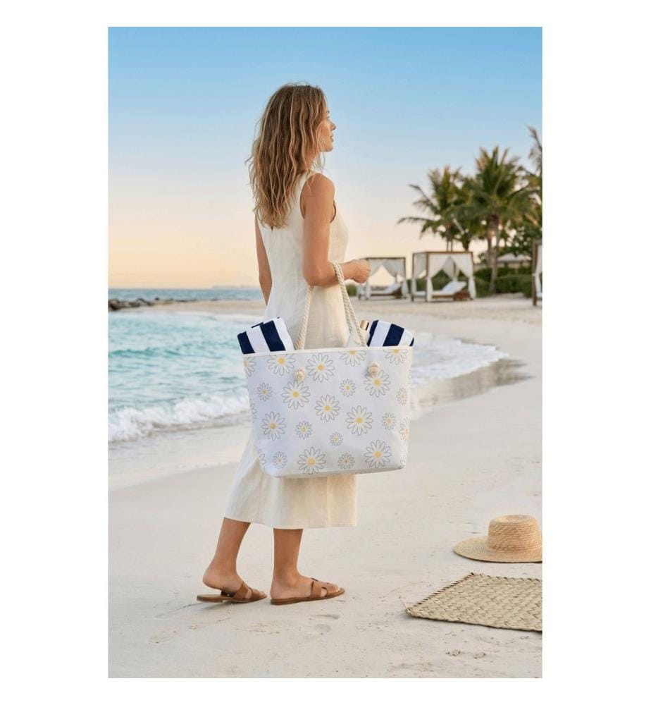 Strandtasche, 100 % Polyester, Blau