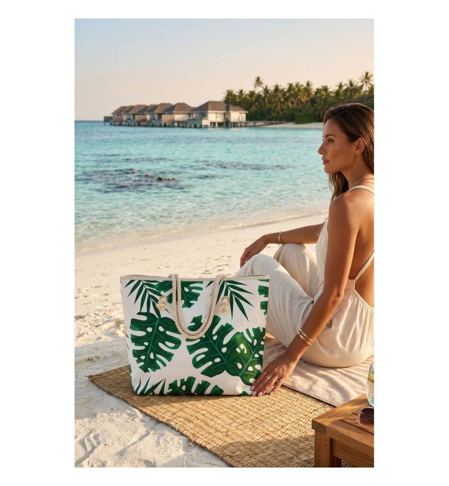 Strandtasche, 100 % Polyester, mehrfarbig