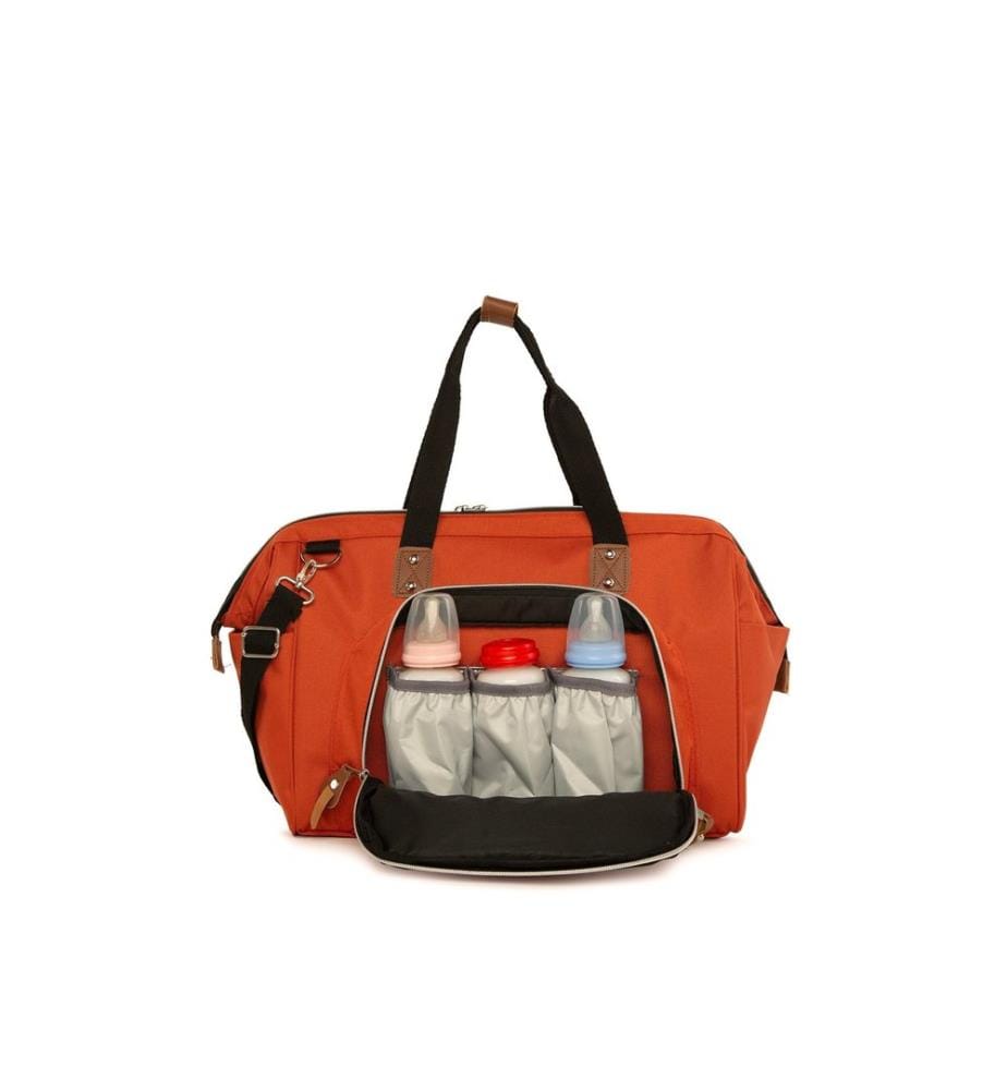 Wickeltasche, 100 % Fallschirmseide, Ziegelrot