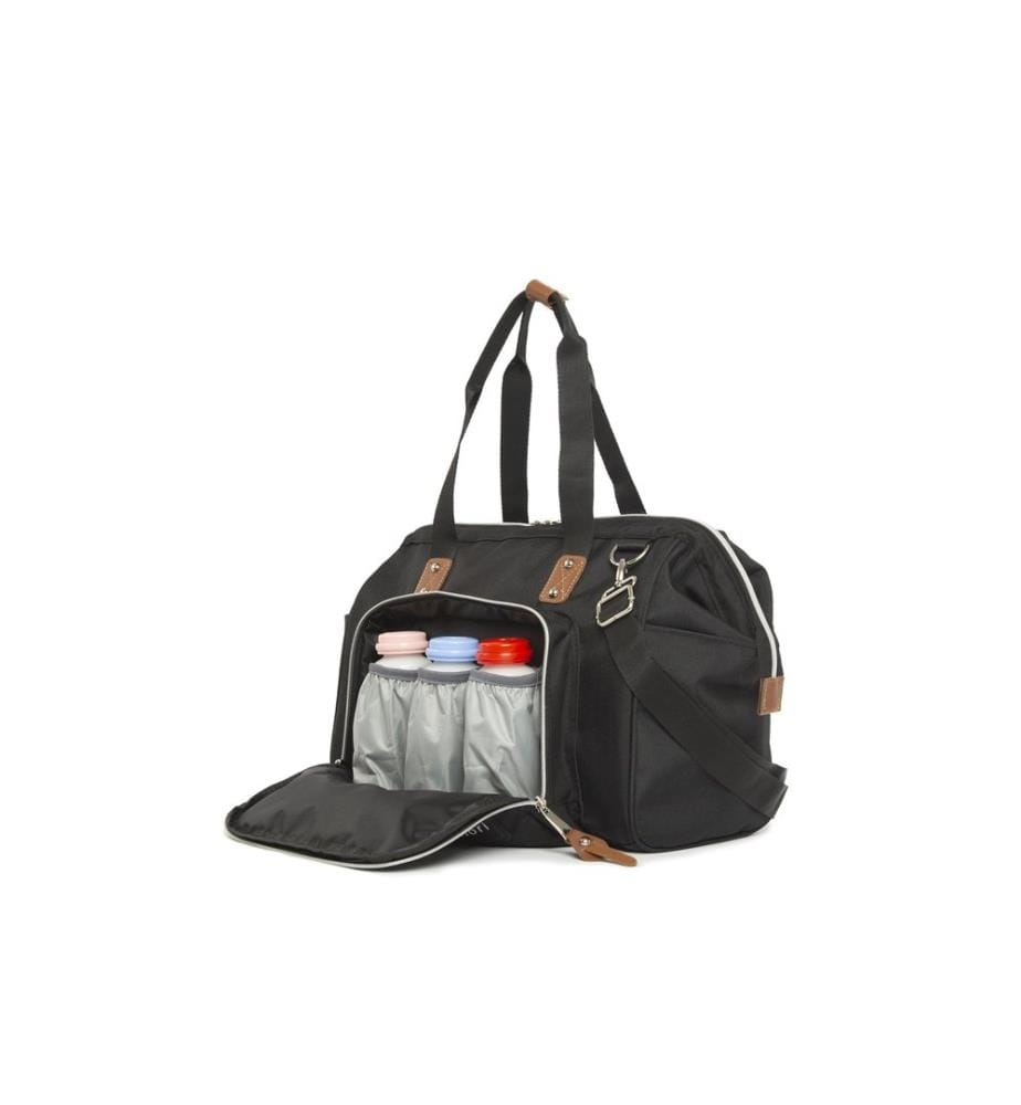 Wickeltasche, 100 % Fallschirmseide, Anthrazit, Kamel