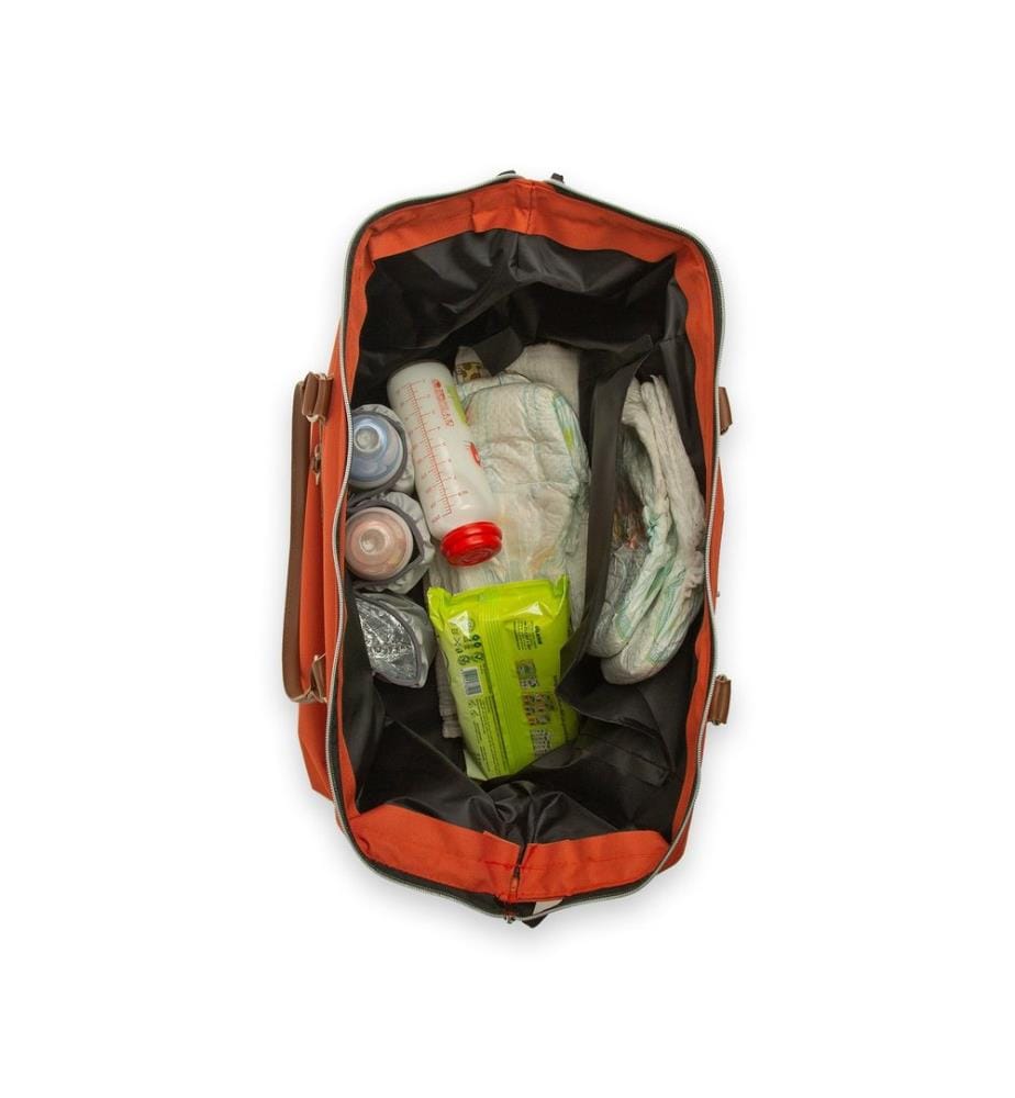 Wickeltasche, 100 % Fallschirmseide, Ziegelrot