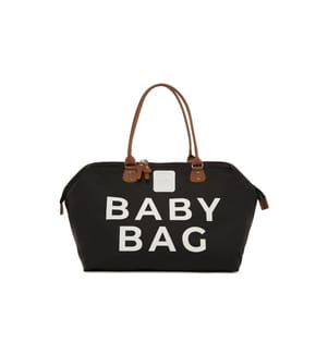 Wickeltasche, 100 % Fallschirmseide, Schwarz, Camel, Weiss