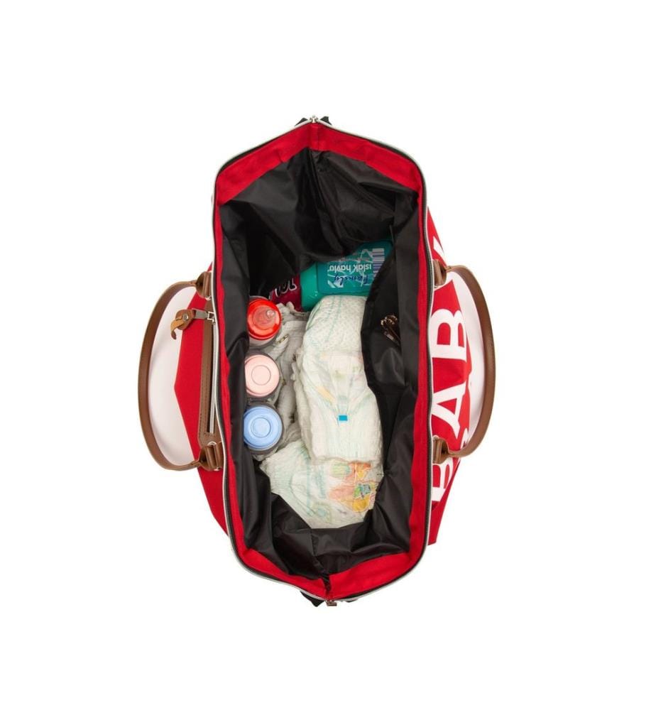 Wickeltasche, 100 % Fallschirmseide, Rot