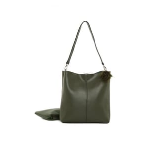 Borsa a tracolla, 100% pelle sintetica PU, color kaki