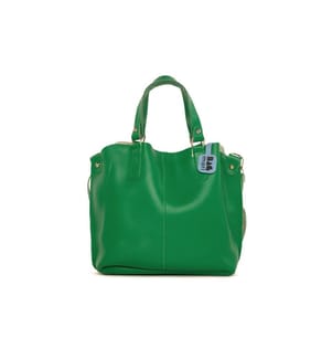Schultertasche, 100 % PU-Leder, Grün