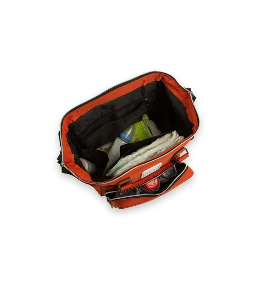 Sac à langer, 100 % tissu parachute, rouge tuile
