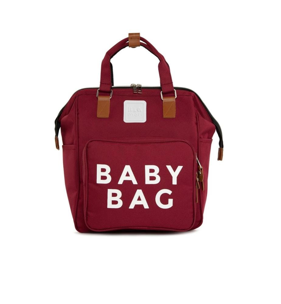 Sac à langer, 100 % tissu parachute, rouge bordeaux