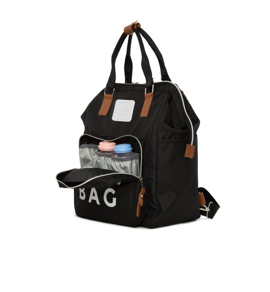 Sac à langer, 100 % tissu parachute, noir, camel, blanc