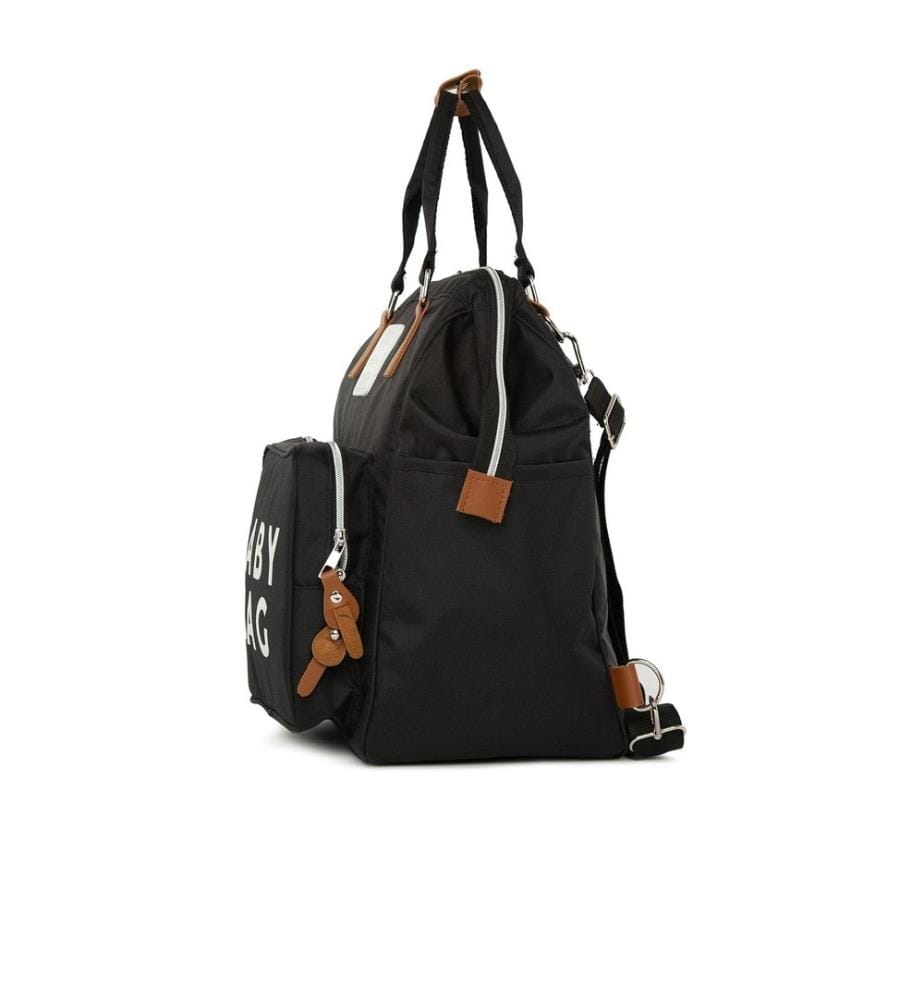 Sac à langer, 100 % tissu parachute, noir, camel, blanc