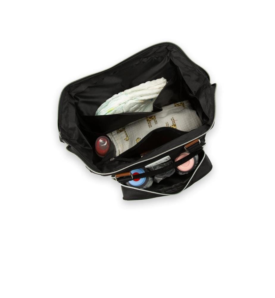 Sac à langer, 100 % tissu parachute, noir, camel, blanc