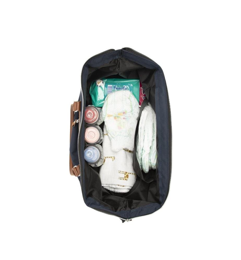 Sac à langer, 100 % tissu parachute, bleu foncé