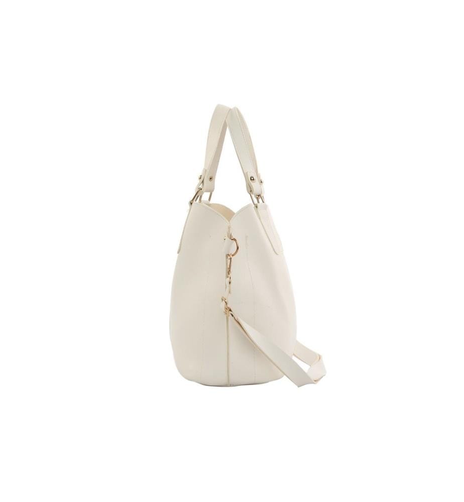 Sac à main, 100 % cuir PU, blanc