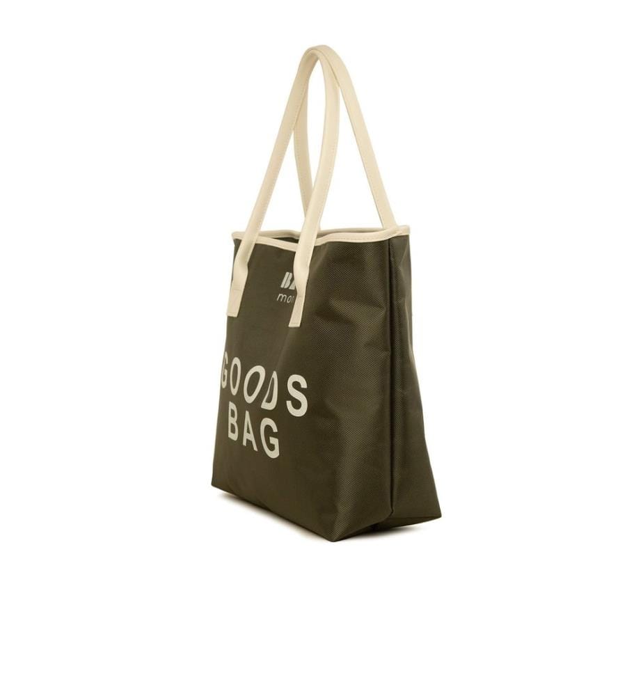 Sac cabas, 100 % cuir PU, kaki