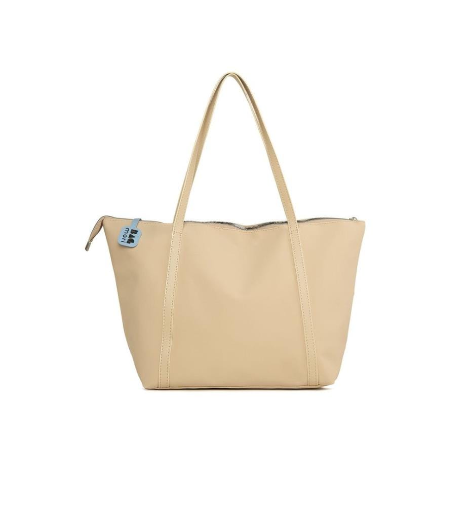 Sac cabas, 100 % satin, crème