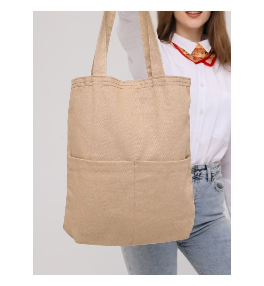 Tragetasche, 100 % Gabardine, Beige