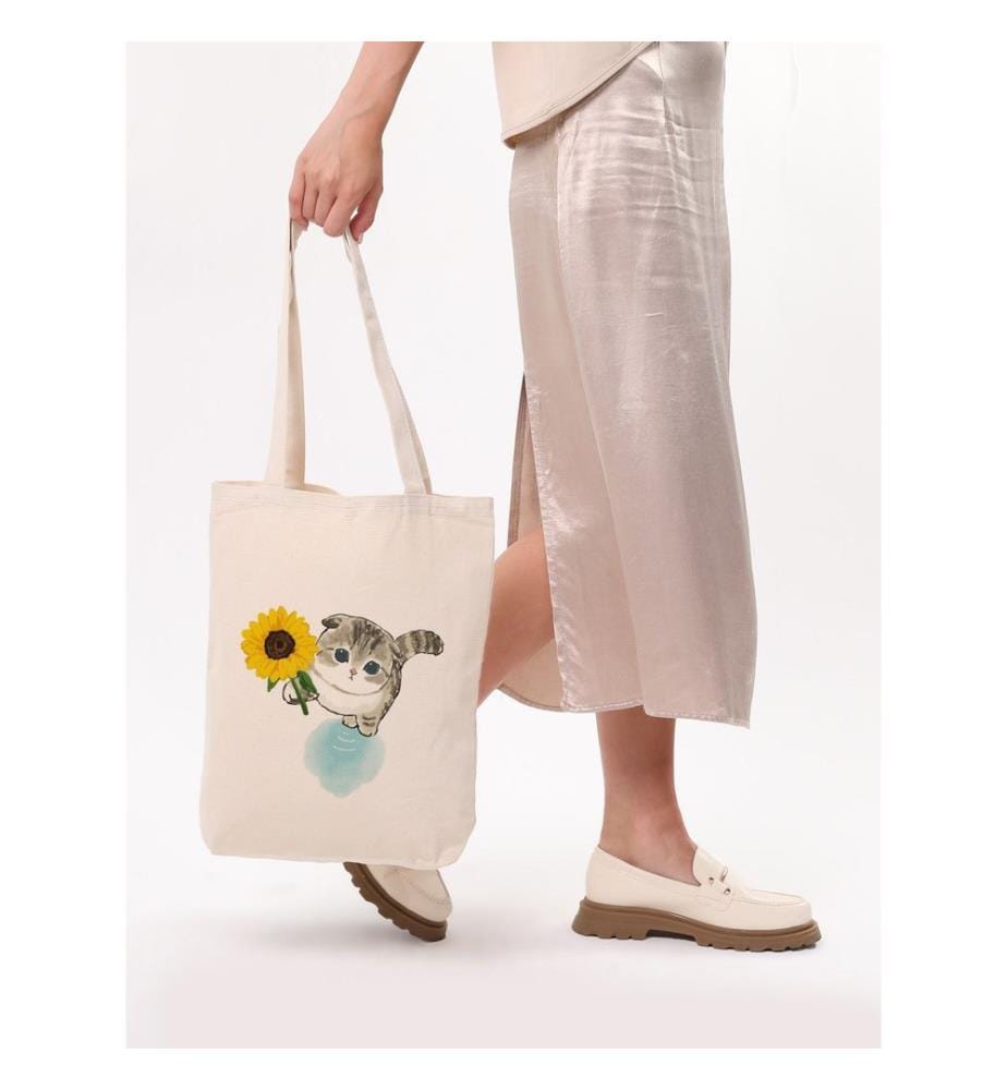 Tragetasche, 100 % Baumwolle, Creme