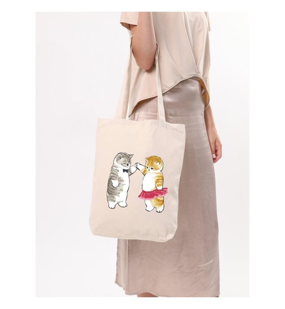 Tragetasche, 100 % Baumwolle, Creme