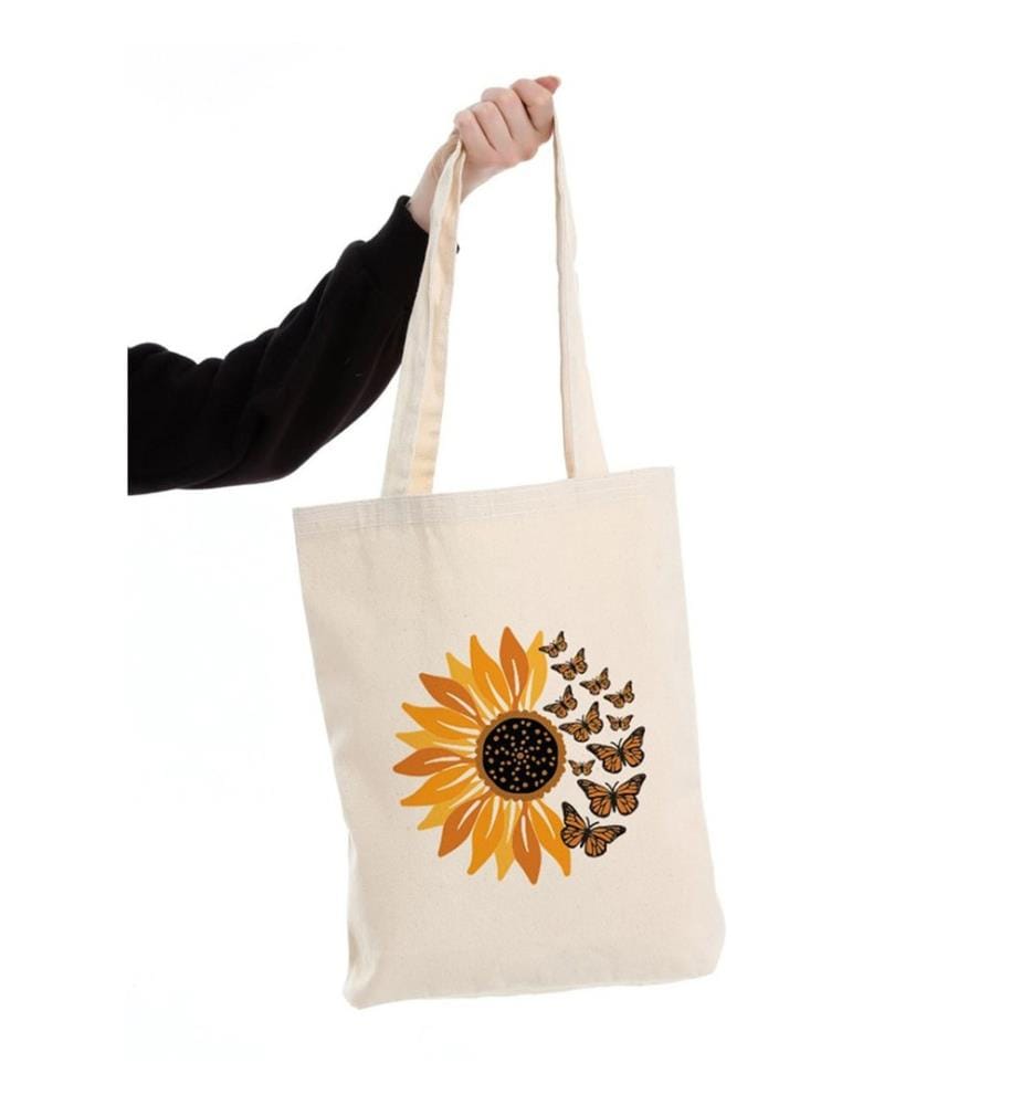 Sac cabas, 100 % coton, crème