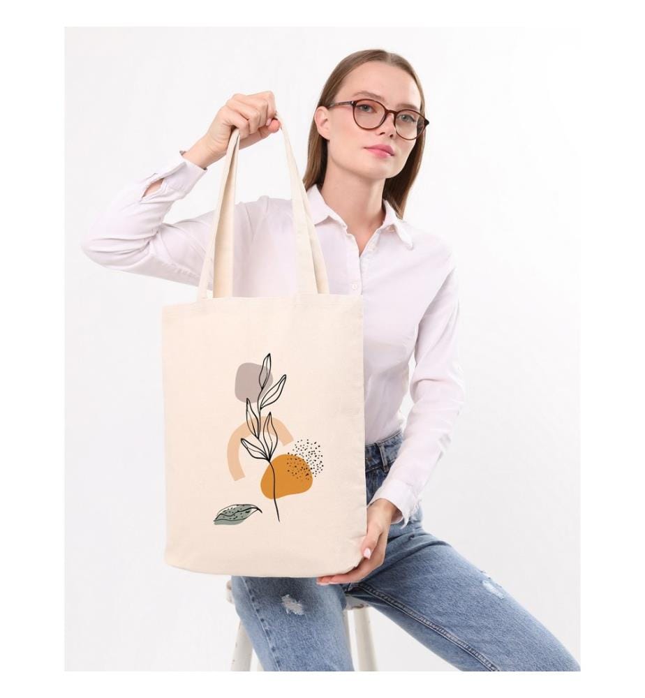 Sac cabas, 100 % coton, crème