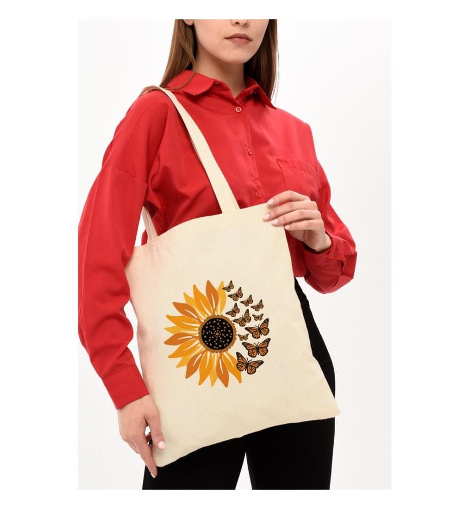 Sac cabas, 100 % coton mélangé polyester, crème
