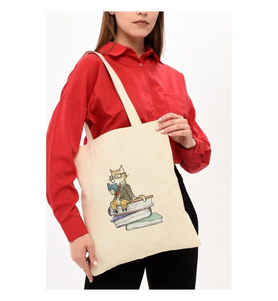 Sac cabas, 100 % coton mélangé polyester, crème