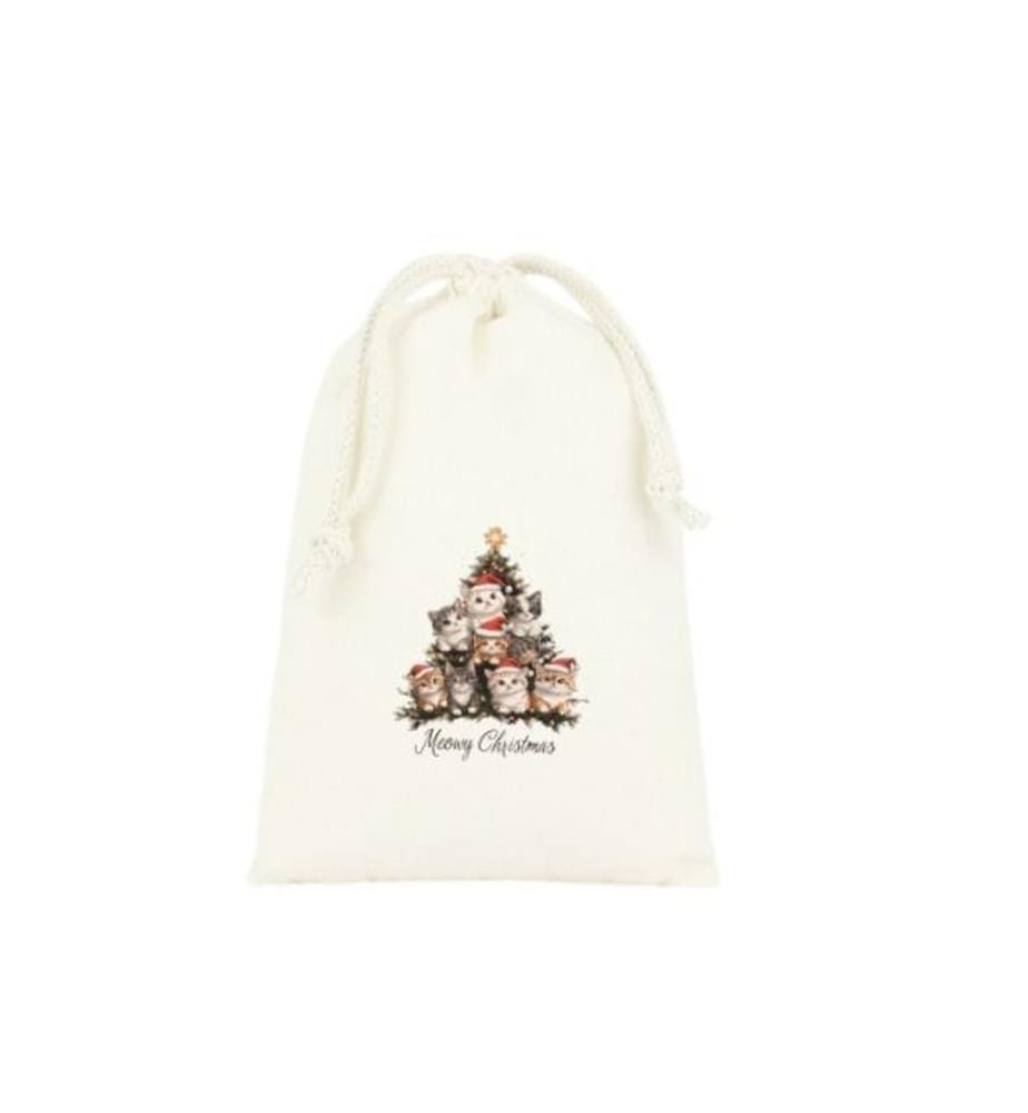 Sac décoratif, 100 % tissu, crème