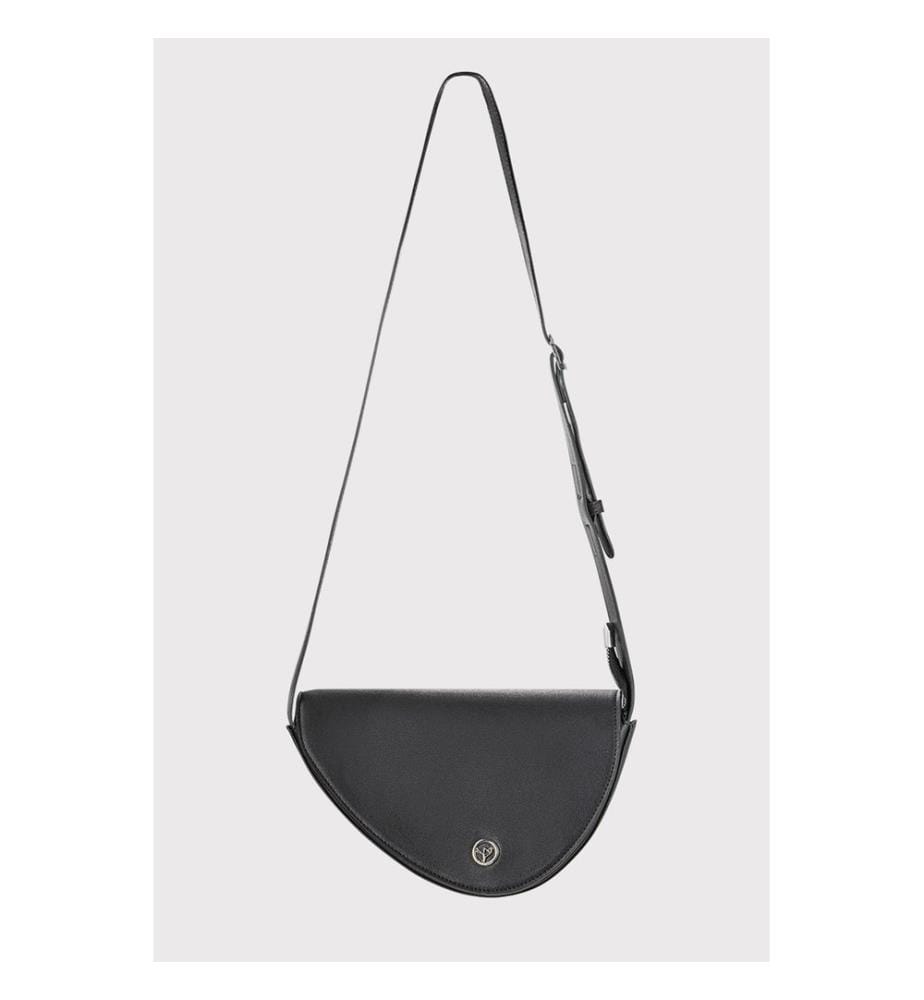 Schultertasche, 100 % PU-Leder, Schwarz