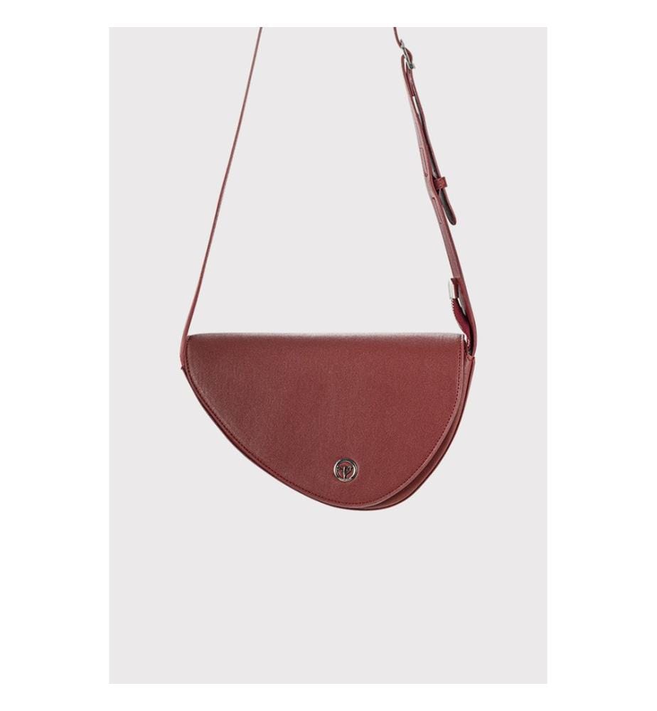 Sac bandoulière, 100 % cuir PU, bordeaux