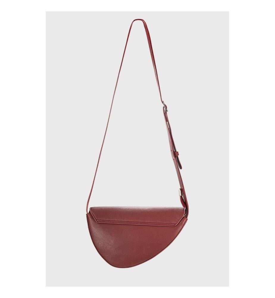 Sac bandoulière, 100 % cuir PU, bordeaux