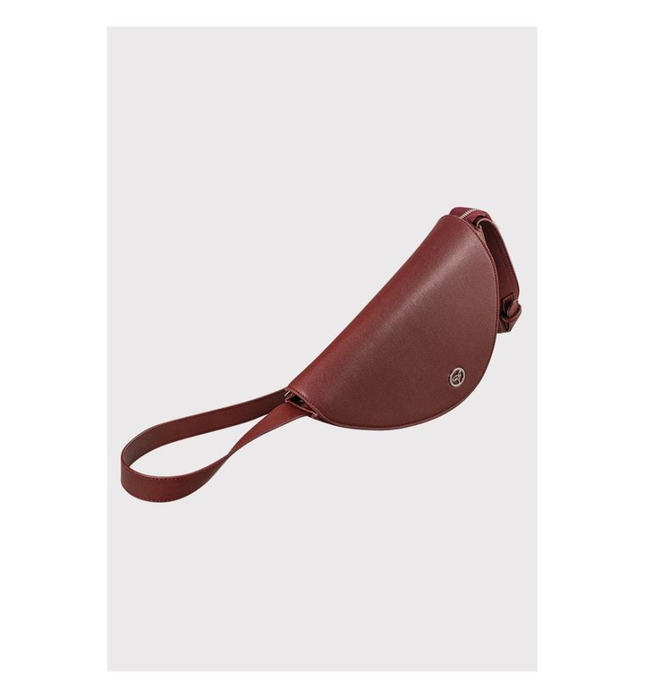 Sac bandoulière, 100 % cuir PU, bordeaux