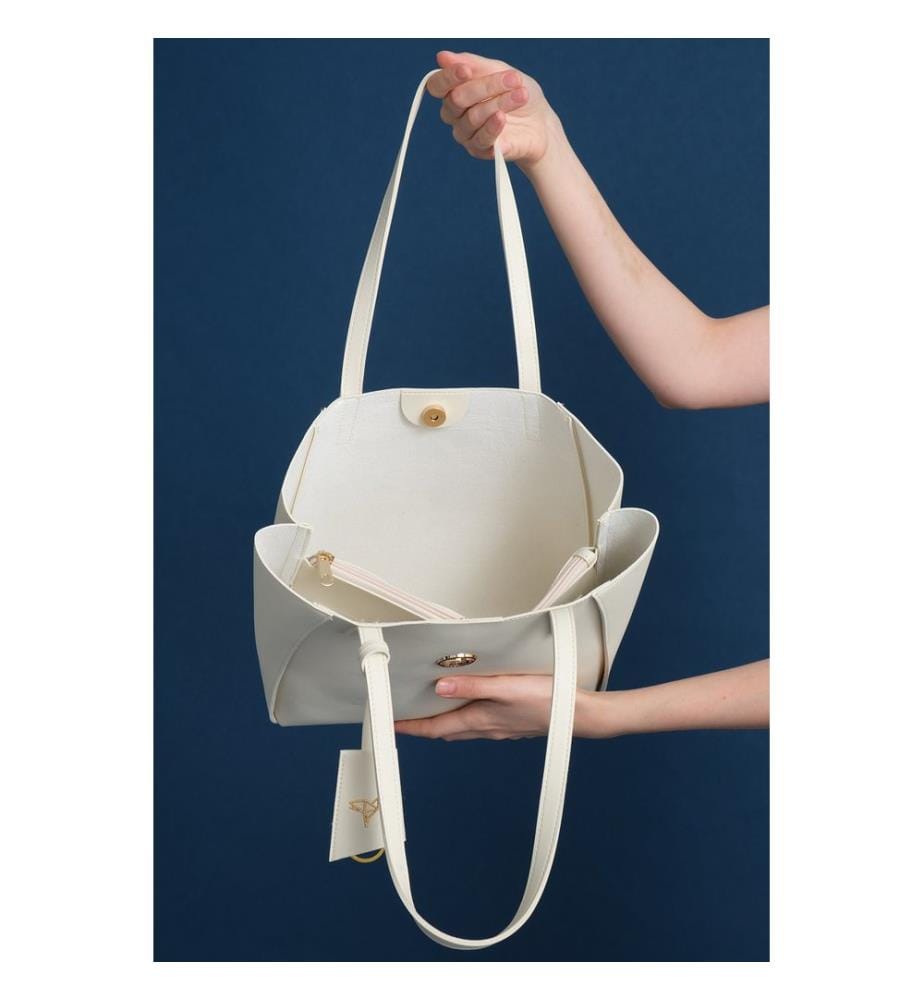 Sac bandoulière, 100 % cuir PU, beige