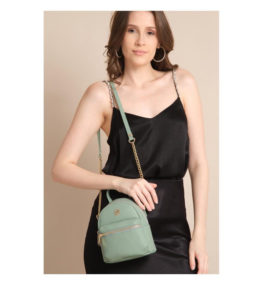 Schultertasche, 100 % PU-Leder, Mint