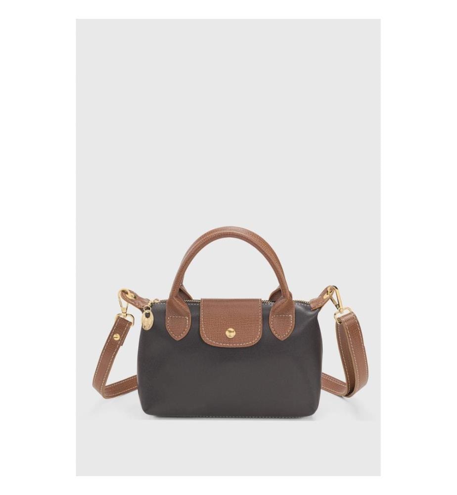 Schultertasche, 100 % PU-Leder, Schwarz