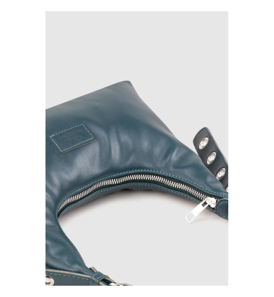 Sac à main, 100 % cuir PU, vert pétrole