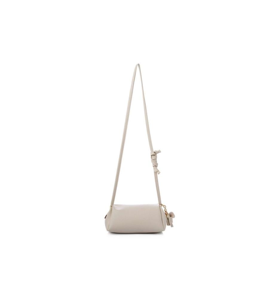 Sac bandoulière, 100 % cuir polyvinyle, crème
