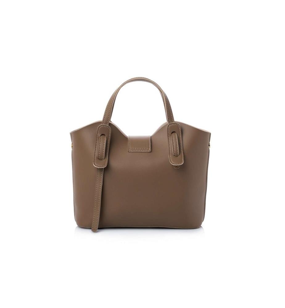 Sac bandoulière, 100 % cuir polyvinyle, vison