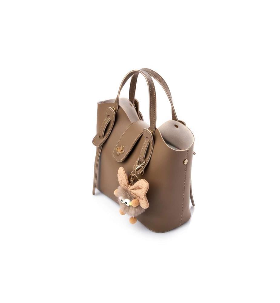 Sac bandoulière, 100 % cuir polyvinyle, vison