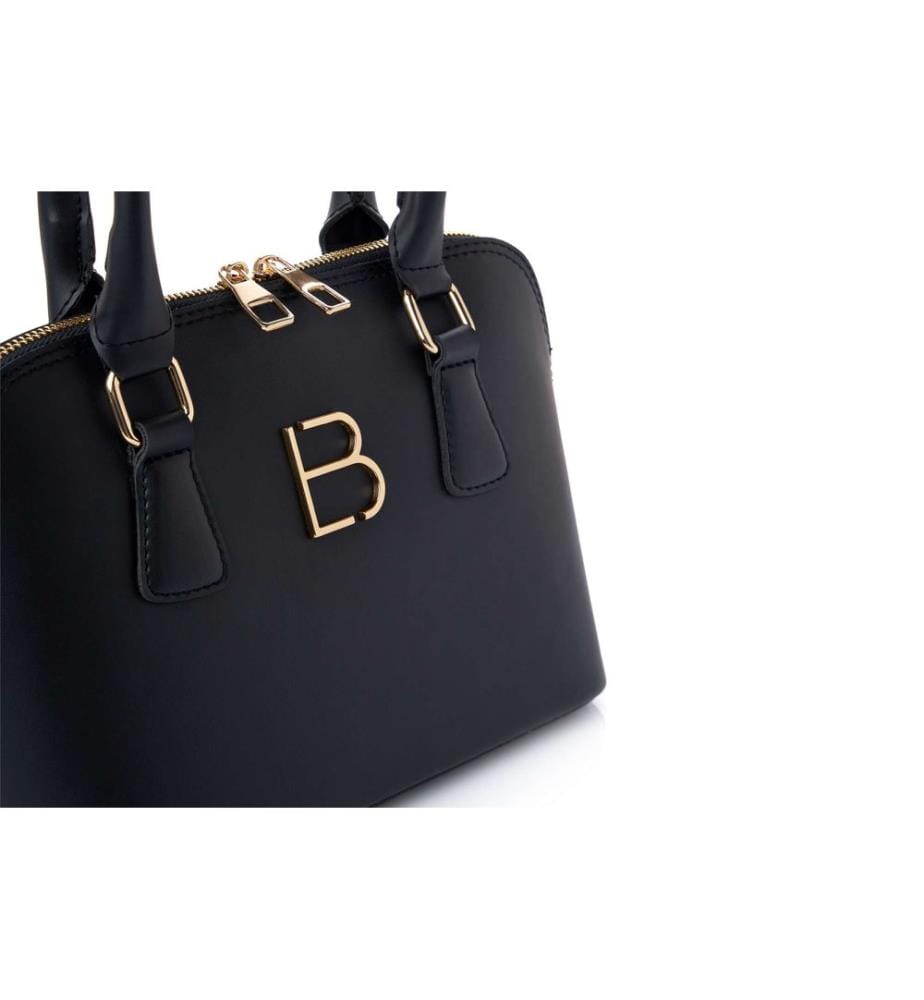 Sac bandoulière, 100 % cuir polyvinyle, noir