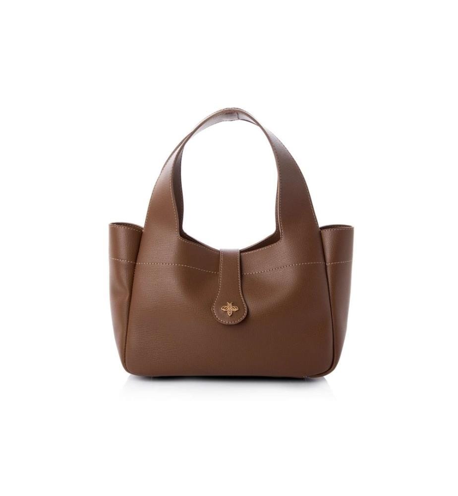 Sac bandoulière, 100 % cuir polyvinyle, vison