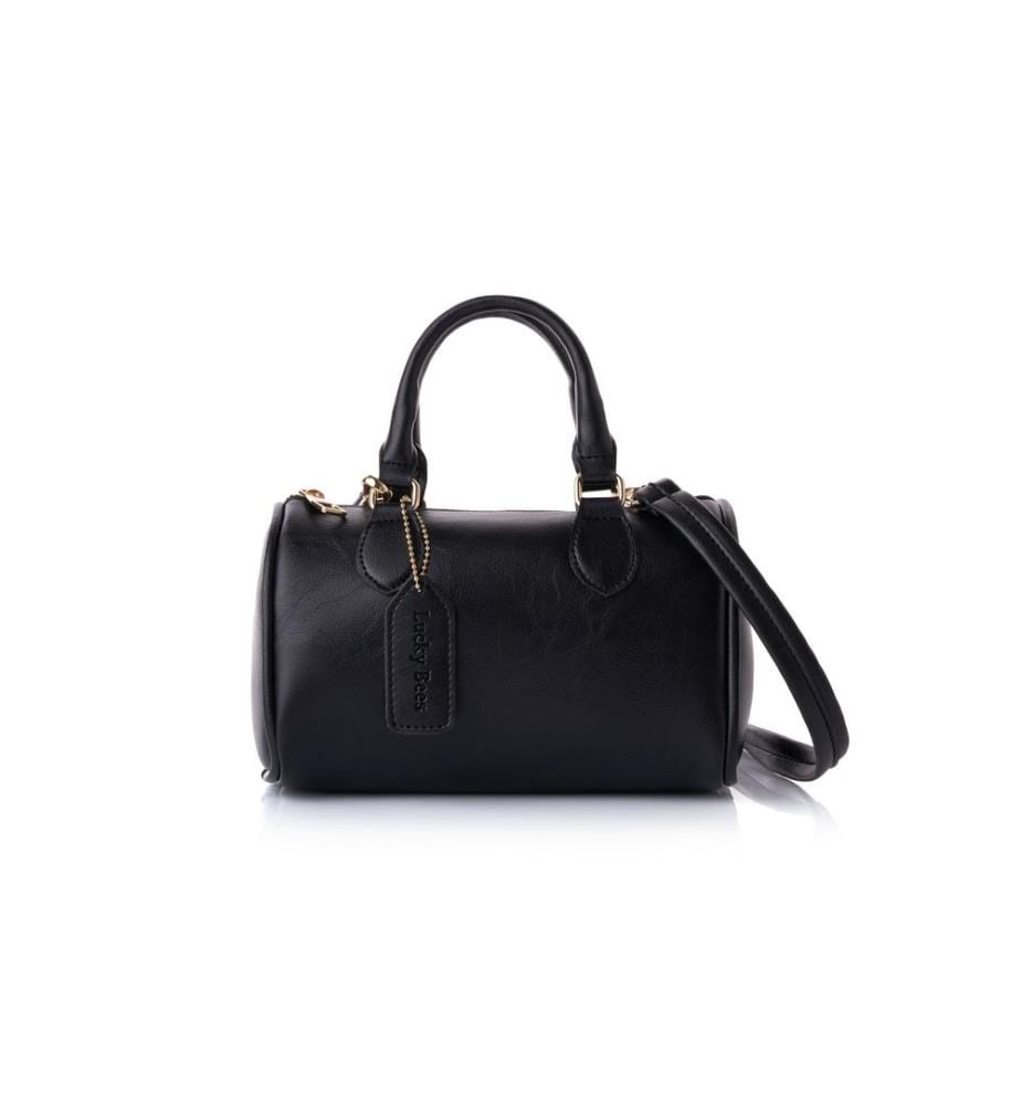 Handtasche, 100 % Polyvinylleder, Schwarz