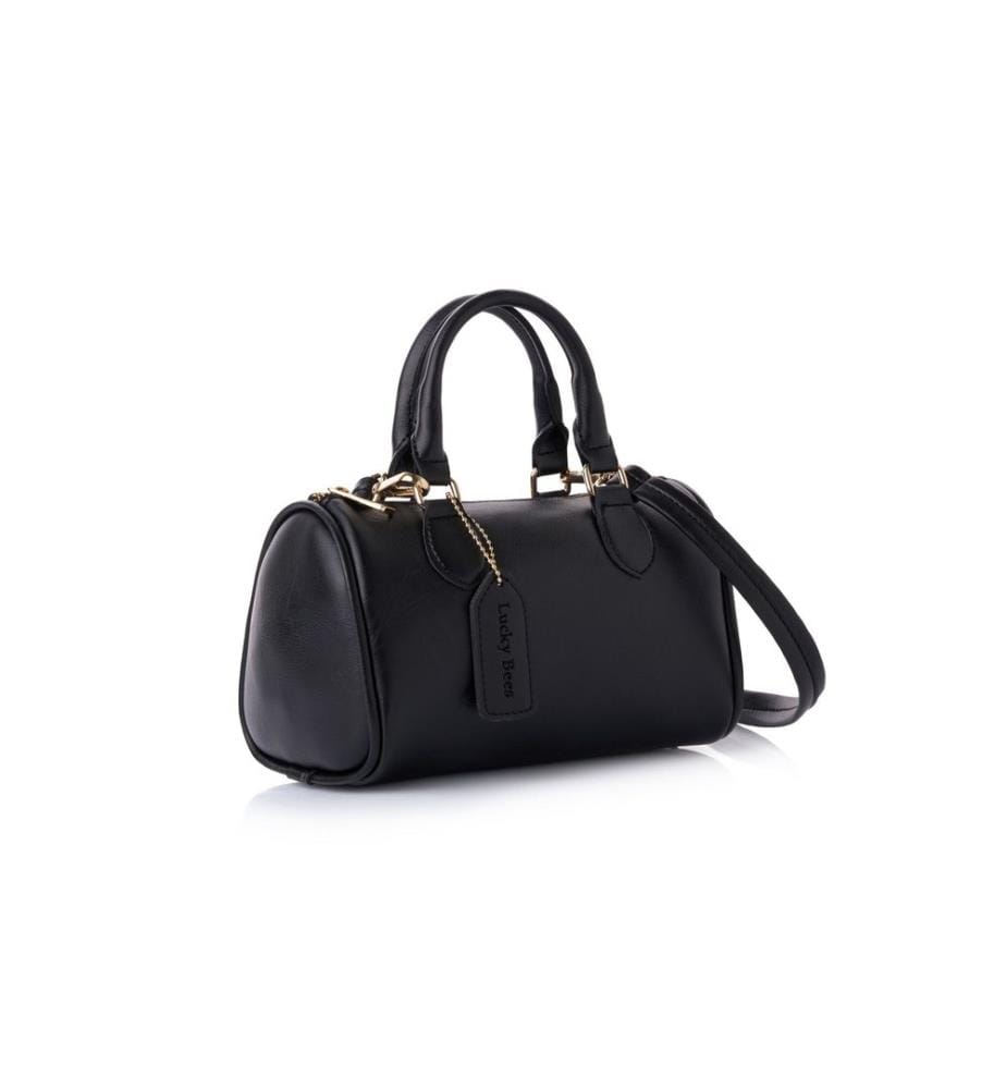 Handtasche, 100 % Polyvinylleder, Schwarz