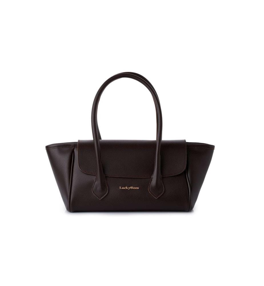 Sac bandoulière, 100 % cuir polyvinyle, marron